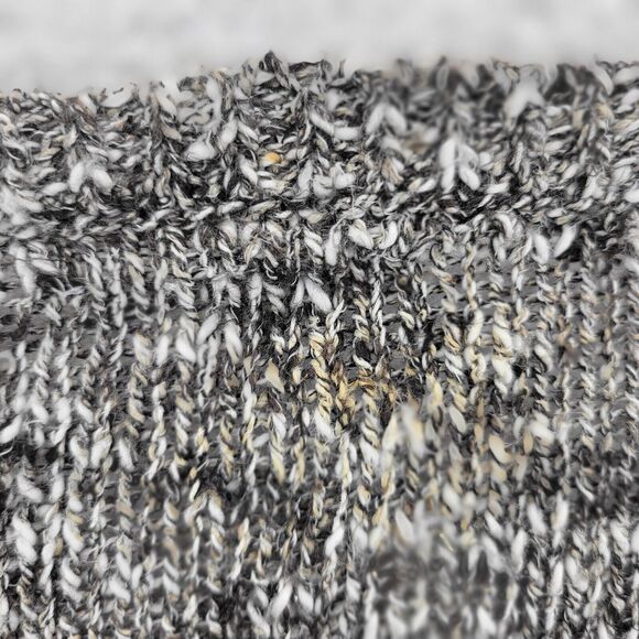 Eileen Fisher Linen Blend Sweater Size Medium Brown Ivory Marled Textured Knit - Picture 6 of 11